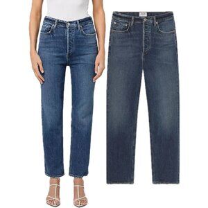 Agolde Women's Straight Leg Jeans - Dark Blue